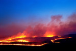 Photograph entitled Evening range burn, Kansas Flint Hills
